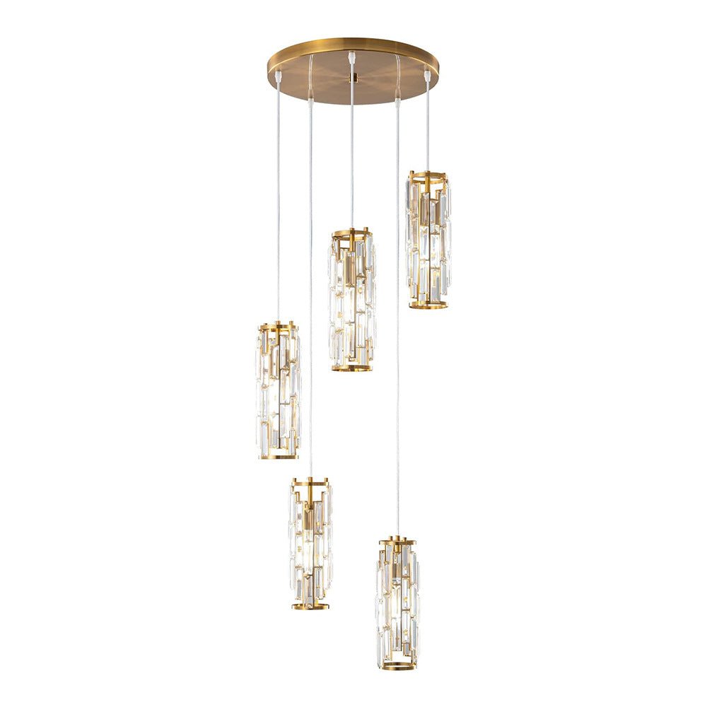 Vintage Industrial Crystal Glass Pendant Light Ceiling Light