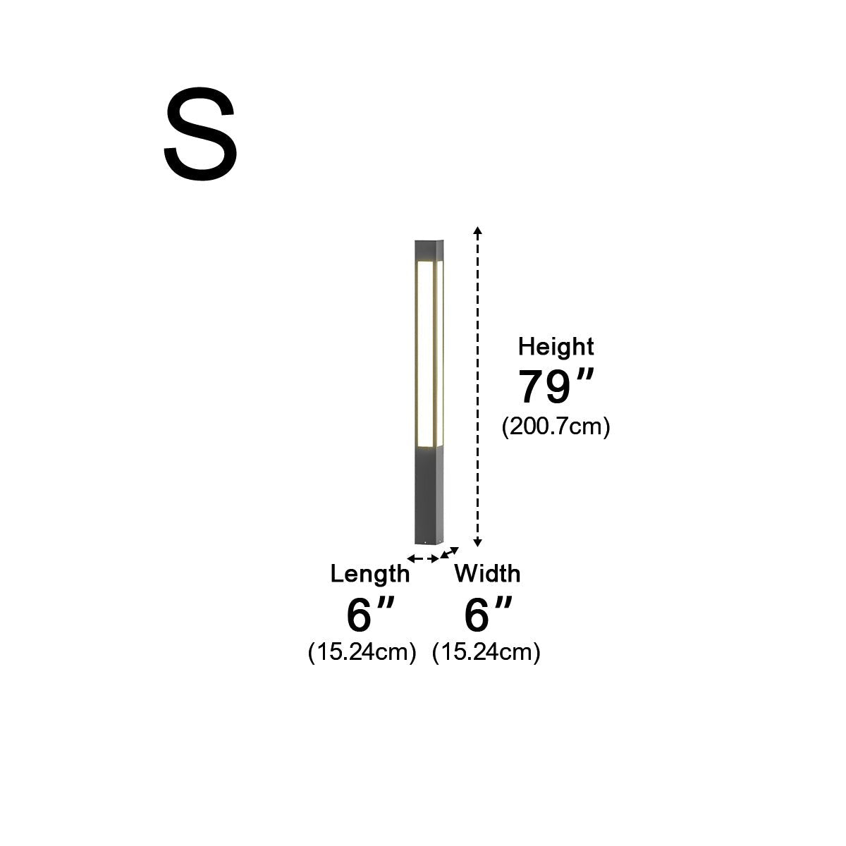 Modern LED Bollard Light – Waterproof Black Outdoor Pathway Light
