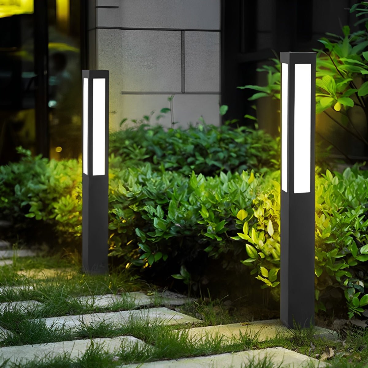 Cylinder Shaped Waterproof LED Black Modern Outdoor Post Lights - Flare Shack