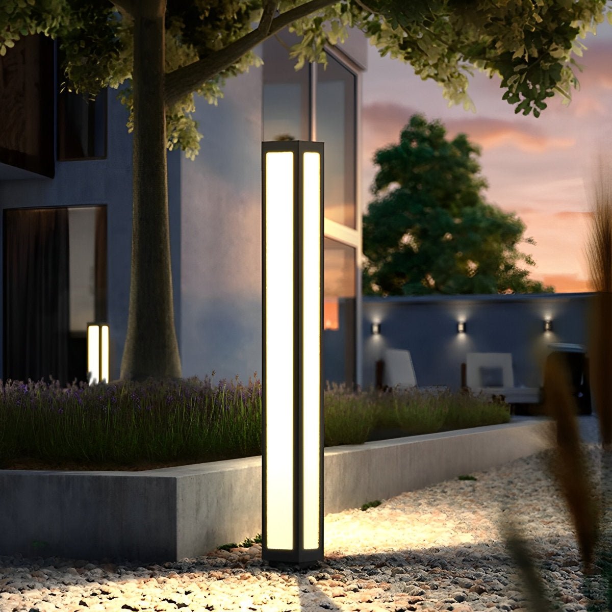 Cylinder Shaped Waterproof LED Black Modern Outdoor Post Lights - Flare Shack