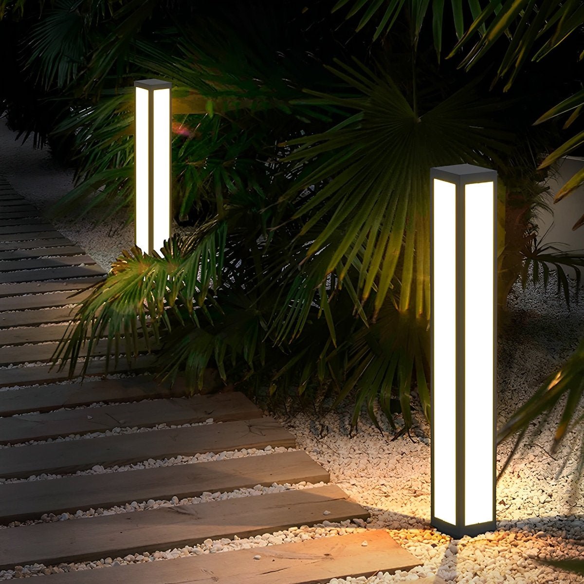 Cylinder Shaped Waterproof LED Black Modern Outdoor Post Lights - Flare Shack
