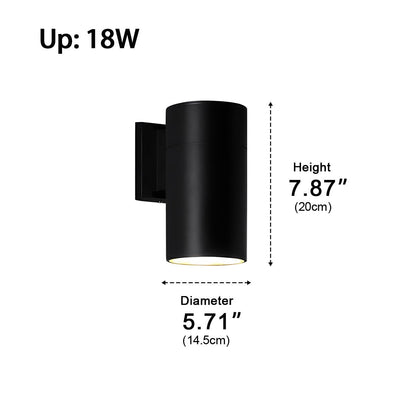 Cylinder Waterproof Outdoor Up and Down LED Exterior Wall Lights Spotlight