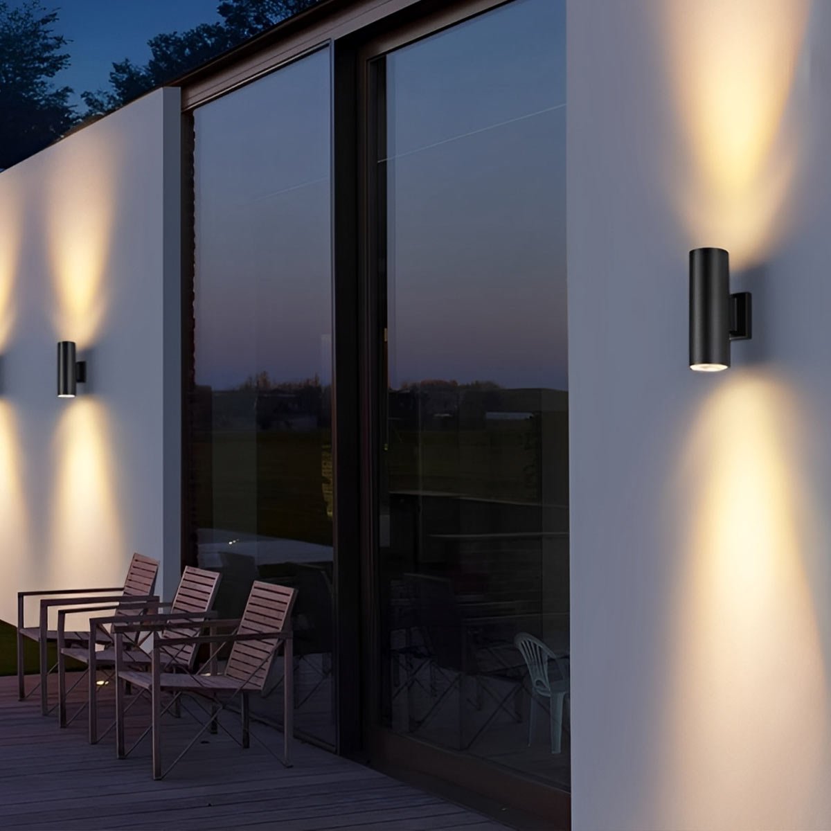 Cylinder Waterproof Outdoor Up and Down LED Exterior Wall Lights Spotlight - Flare Shack
