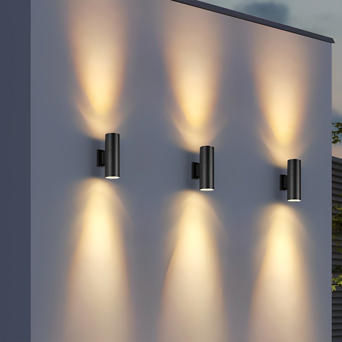 Cylinder Waterproof Outdoor Up and Down LED Exterior Wall Lights Spotlight - Flare Shack