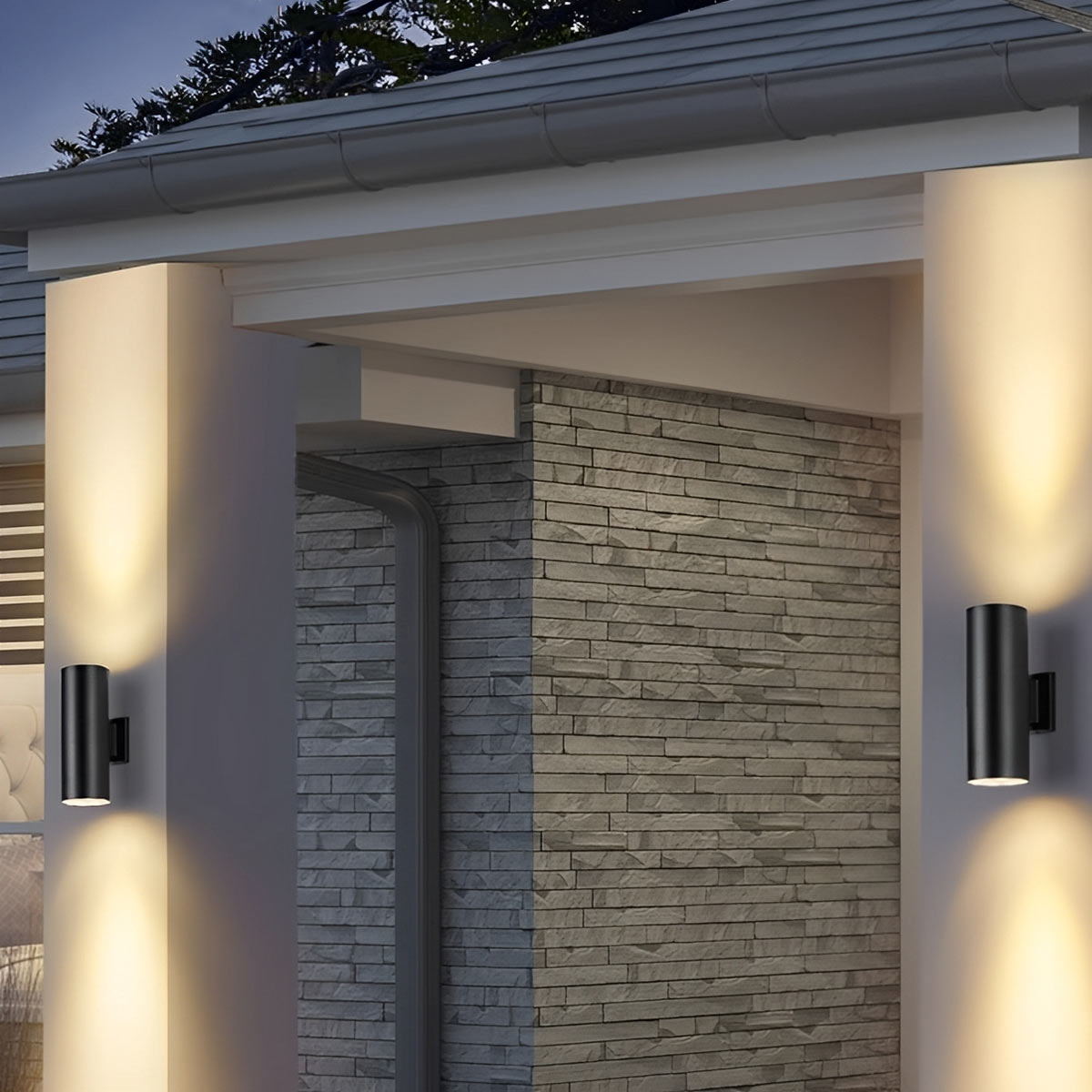 Cylinder Waterproof Outdoor Up and Down LED Exterior Wall Lights Spotlight - Flare Shack