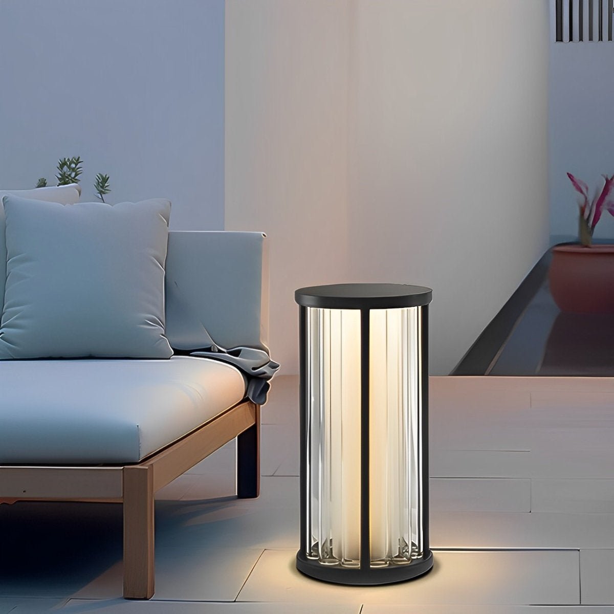 Cylinder Waterproof Solar LED Outdoor Floor Lamp - Flare Shack
