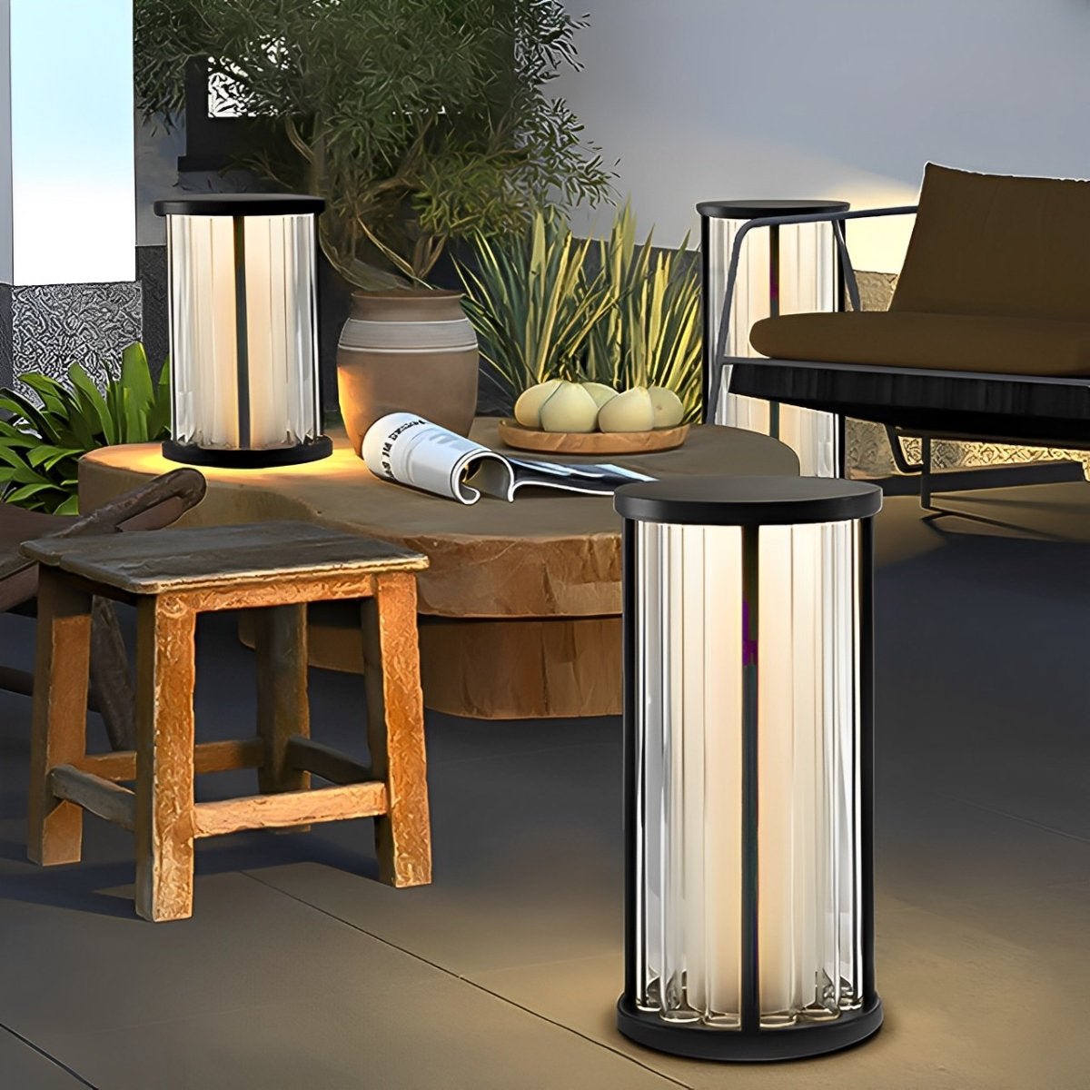Cylinder Waterproof Solar LED Outdoor Floor Lamp - Flare Shack