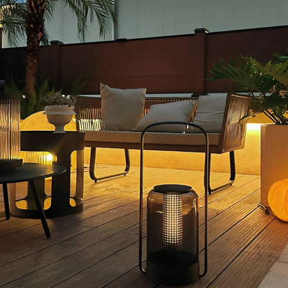 Cylinder Waterproof Solar LED Outdoor Table Floor Lamp - Flare Shack