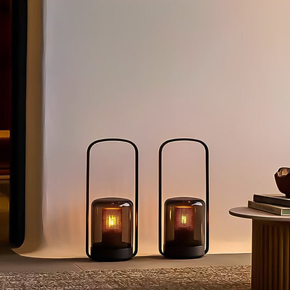 Cylinder Waterproof Solar LED Outdoor Table Floor Lamp