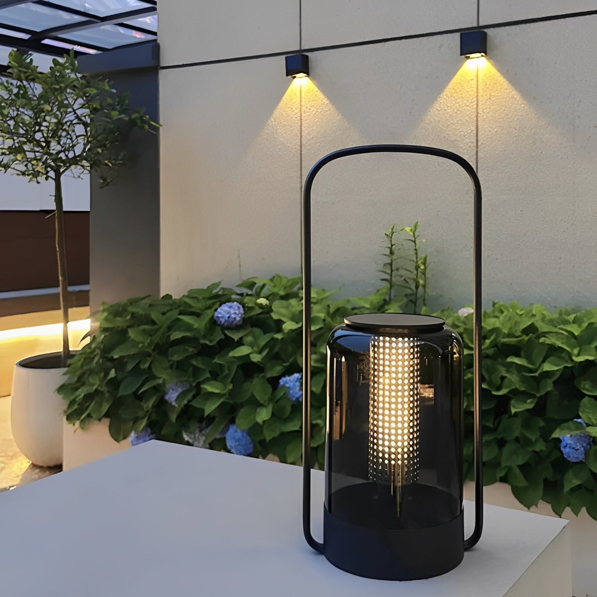 Cylinder Waterproof Solar LED Outdoor Table Floor Lamp - Flare Shack
