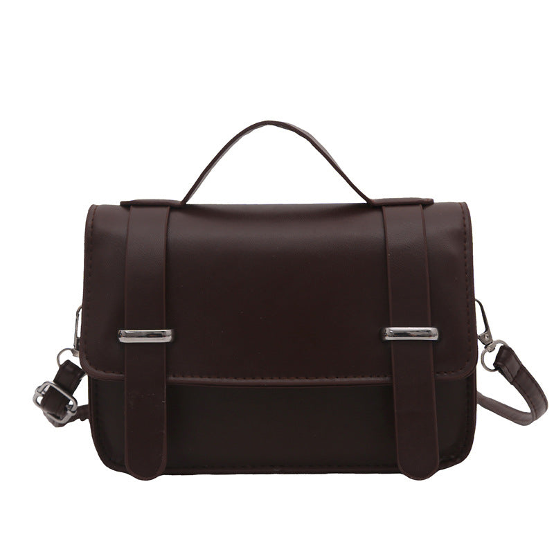 Lightweight Women's Square Mini Bag - Structured Flap, PU Leather, for Everyday Wear