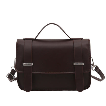 Lightweight Women's Square Mini Bag - Structured Flap, PU Leather, for Everyday Wear
