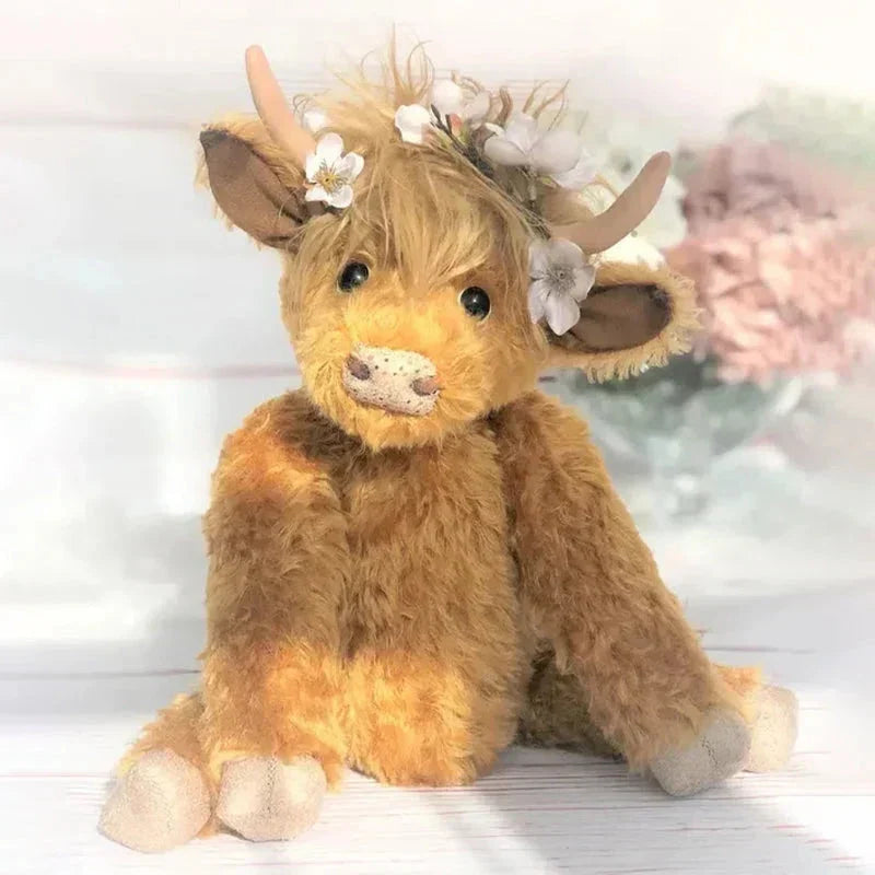 Highland Cow Plush Alpaca Fur Decor Fall 2025 Gift