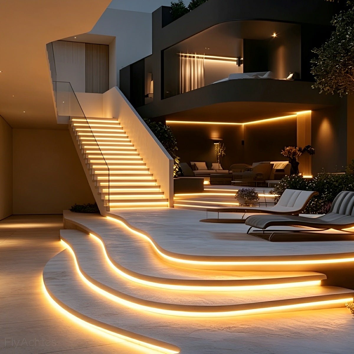 DC24V Waterproof Outdoor Recessed LED Flexible Linear Light Stair Lighting DIY - Flare Shack