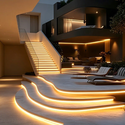DC24V Waterproof Outdoor Recessed LED Flexible Linear Light Stair Lighting DIY - Flare Shack