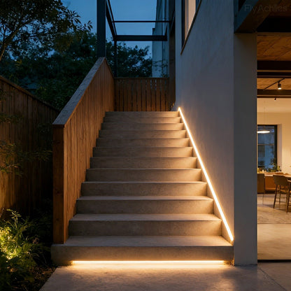 DC24V Waterproof Outdoor Recessed LED Flexible Linear Light Stair Lighting DIY