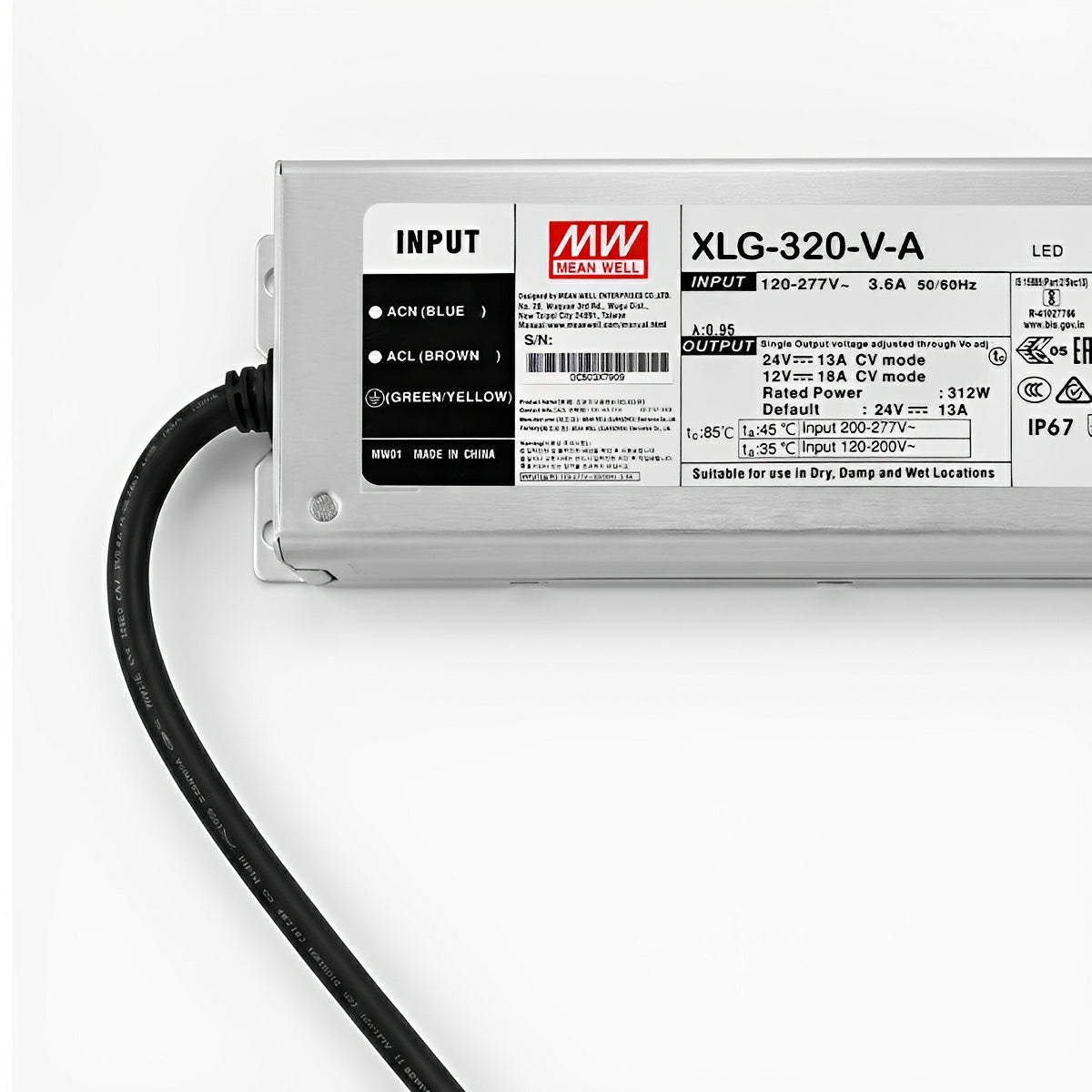 DC24V Waterproof Power Supply Transformer 13A 312W