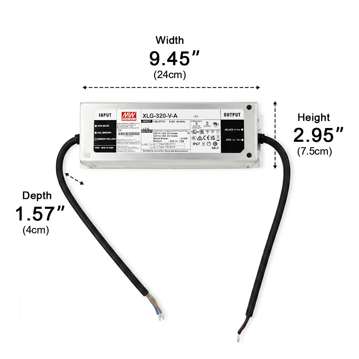 DC24V Waterproof Power Supply Transformer 13A 312W