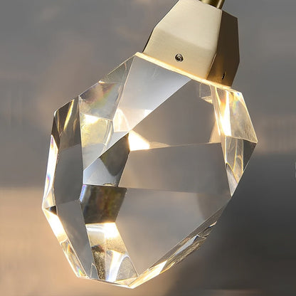 Dimmable Modern Luxury Brass Crystal Pendant Lights