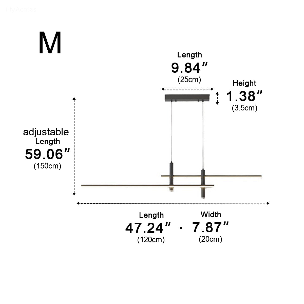 Dimmable Modern MinimalistLED Long Strip Indoor Pendant Lights