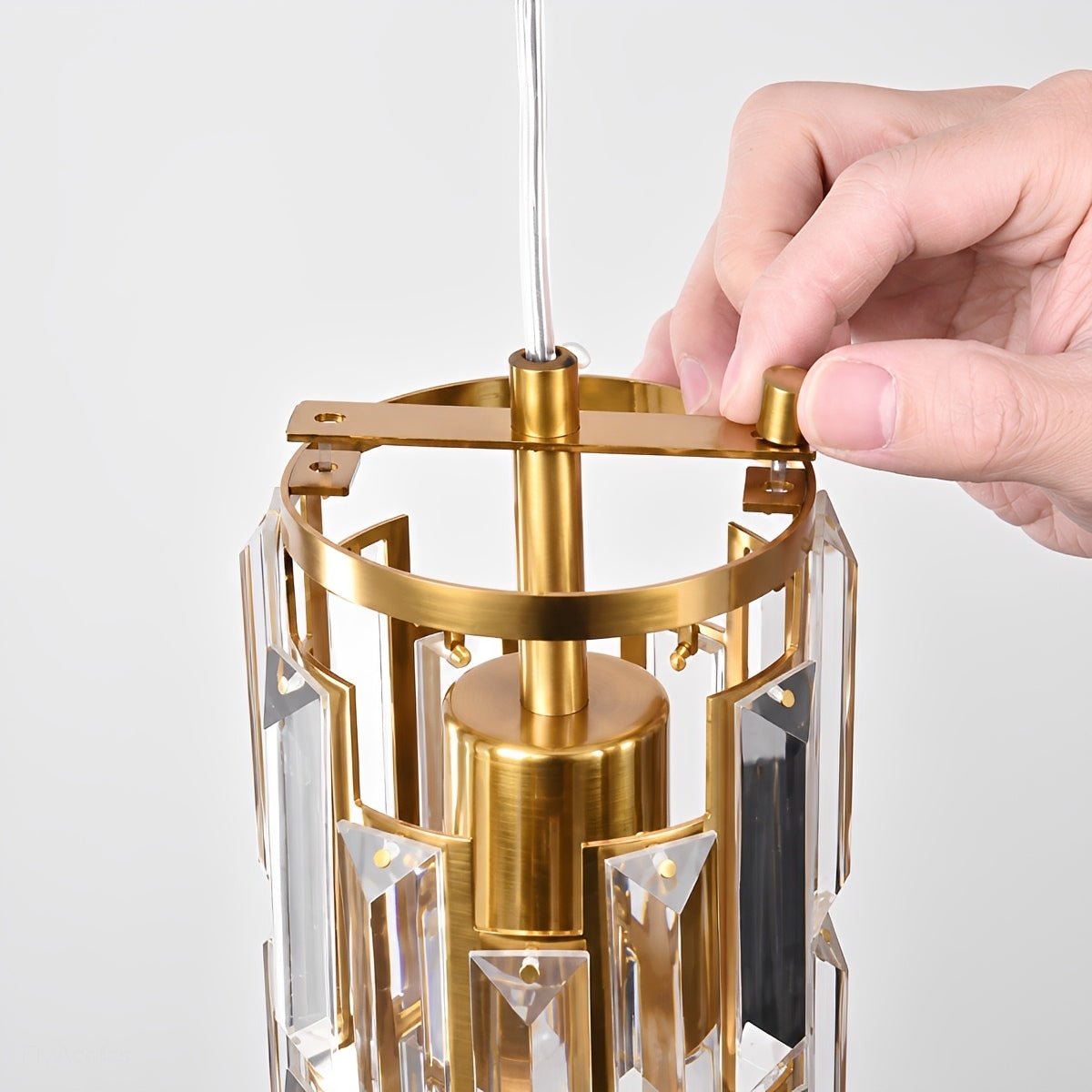 Dimmable Vintage Industrial Crystal Glass Pendant Light Ceiling Light