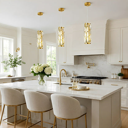 Vintage Industrial Crystal Glass Pendant Light Ceiling Light