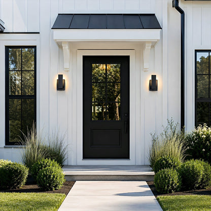 Dimmable Waterproof Rectangle Black LED Outdoor Wall Sconces
