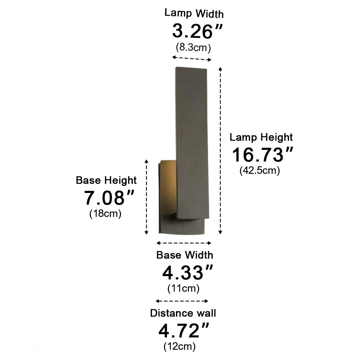 Dimmable Waterproof Rectangle Black LED Outdoor Wall Sconces