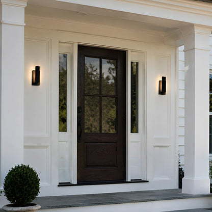 Dimmable Waterproof Rectangle Black LED Outdoor Wall Sconces