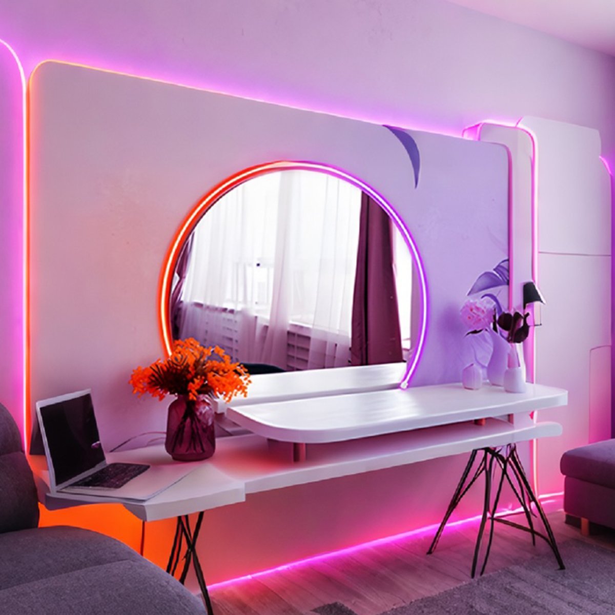 DIY RGB Recessed Atmosphere Streamer Flexible LED Neon Light Strip - Flare Shack