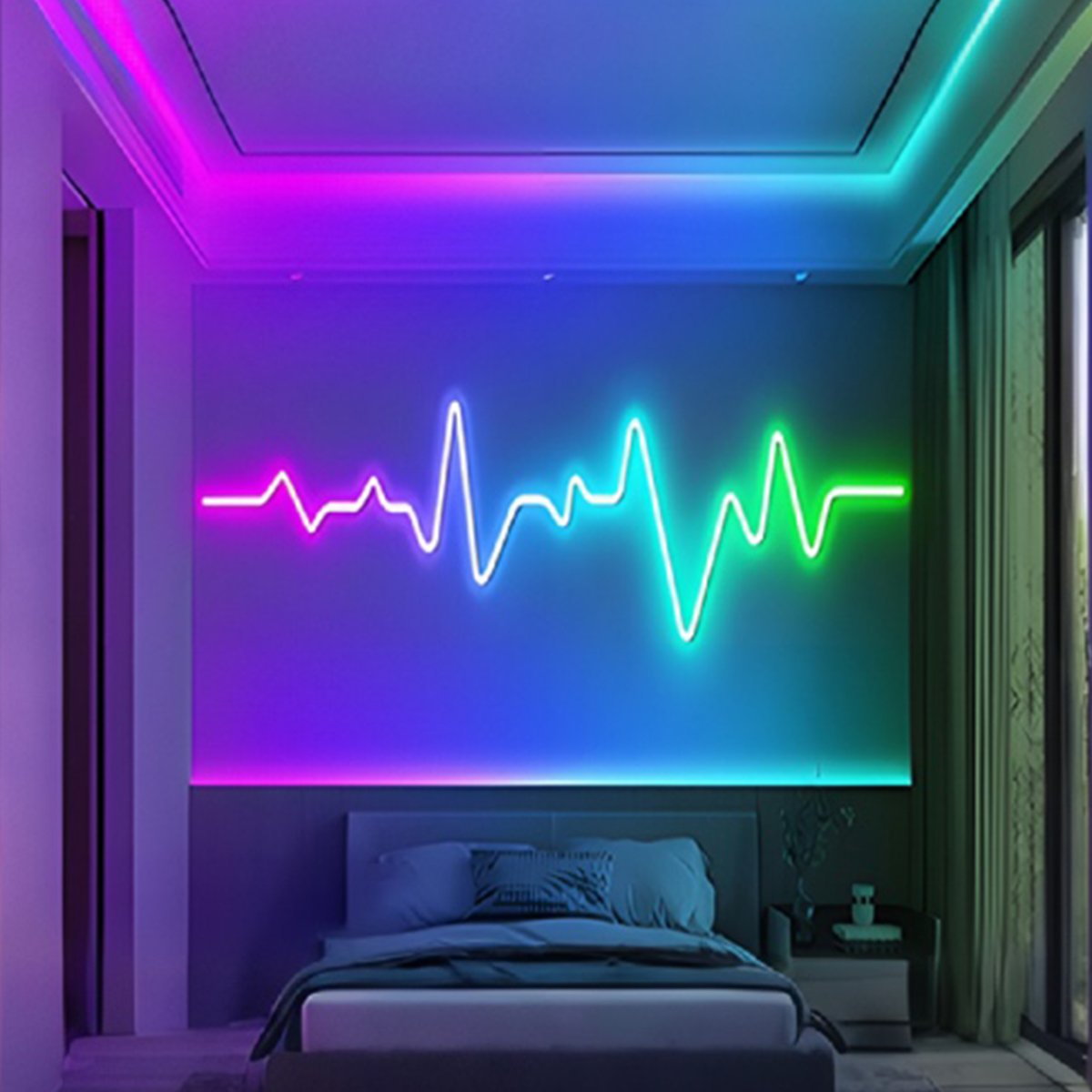 DIY RGB Recessed Atmosphere Streamer Flexible LED Neon Light Strip - Flare Shack