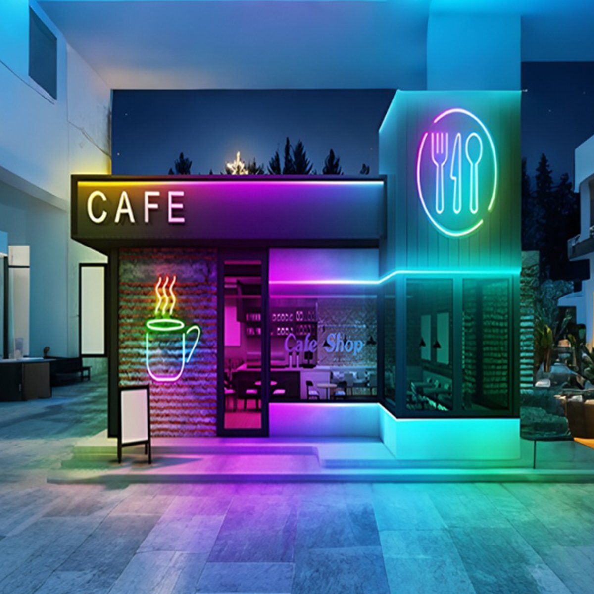 DIY RGB Recessed Atmosphere Streamer Flexible LED Neon Light Strip - Flare Shack