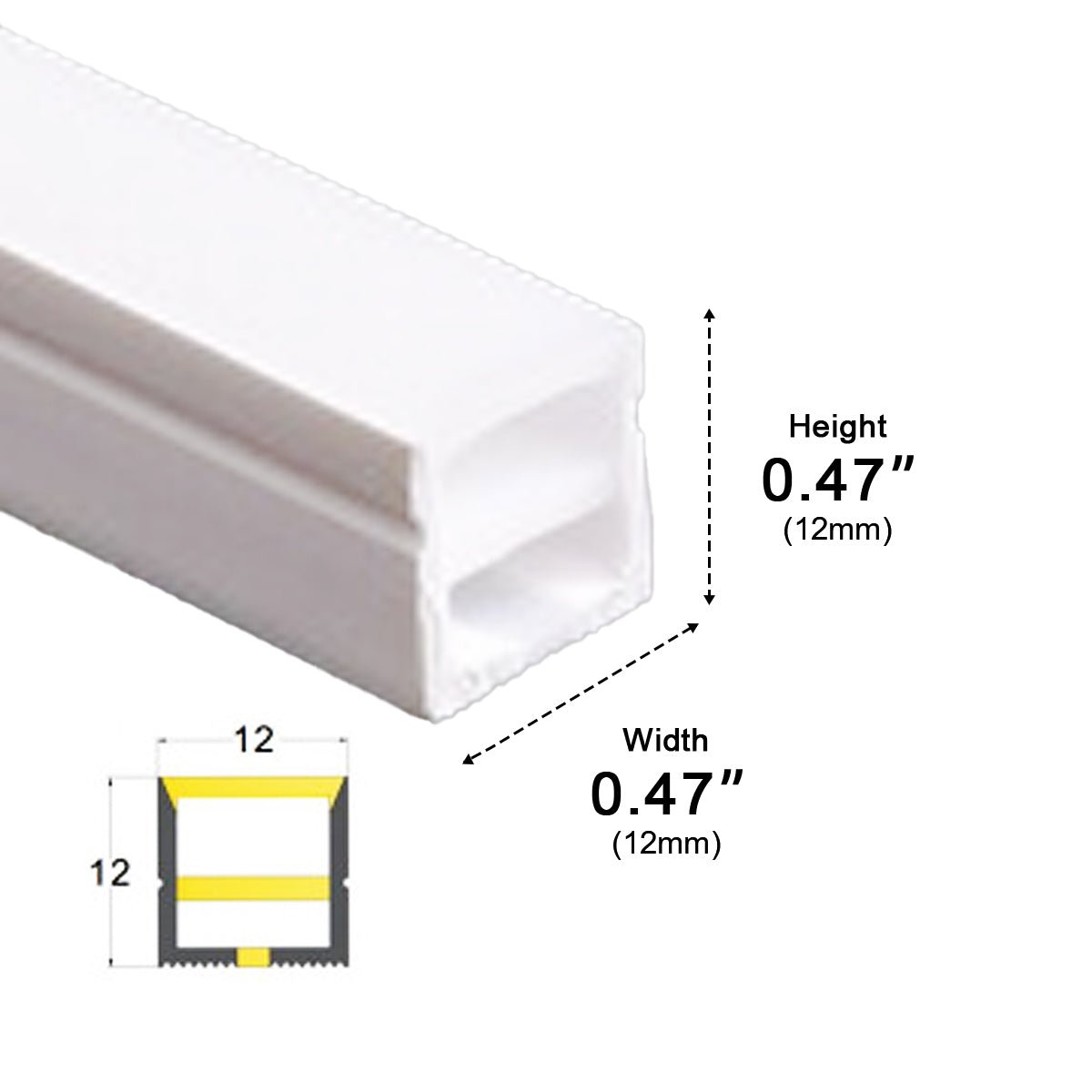 DIY Waterproof Recessed Flexible LED Strip Stair Lights Outdoor Linear Light DC24V