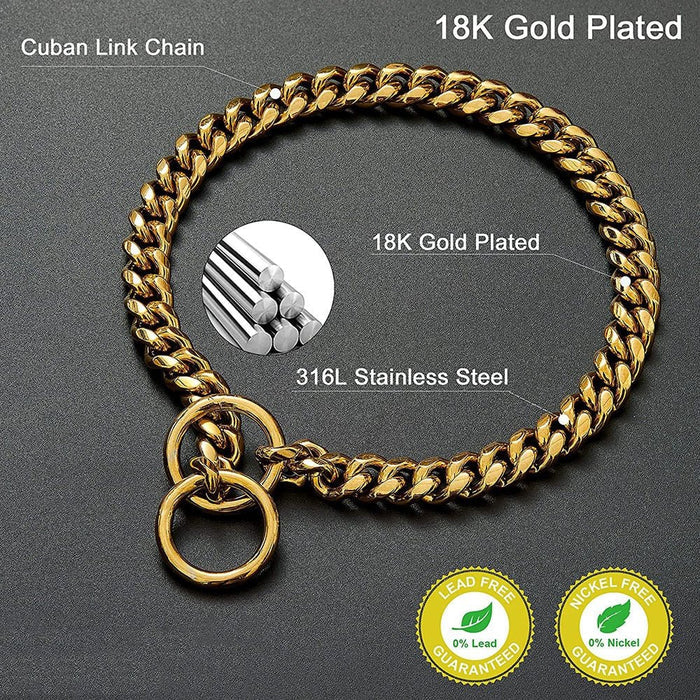 Dog Chain Collar – Heavy Duty Chain, Chew-Resistant, Durable Pet Accessory for Daily Walks Fall 2025 Gift