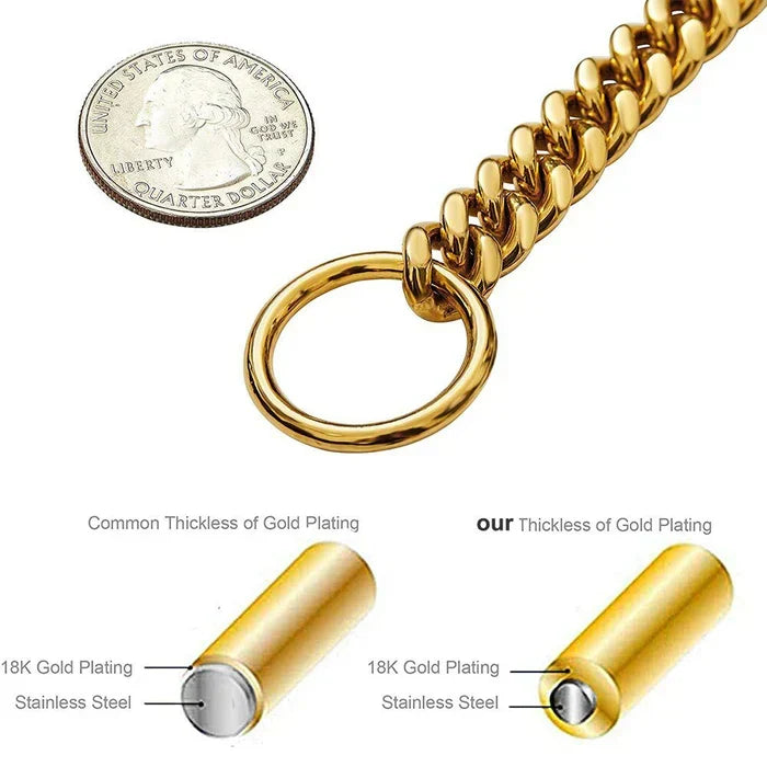 Dog Chain Collar – Heavy Duty Chain, Chew-Resistant, Durable Pet Accessory for Daily Walks Fall 2025 Gift
