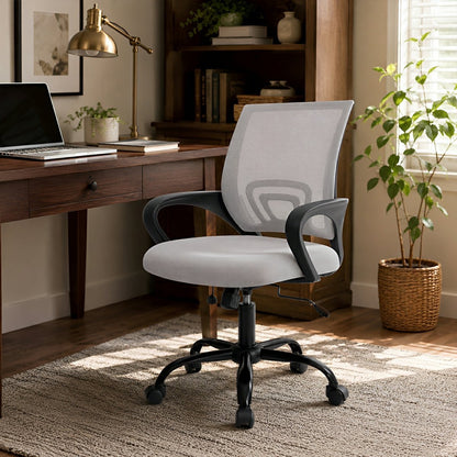 Ergonomic Mid-Back Chair – Lumbar Support & Rocking