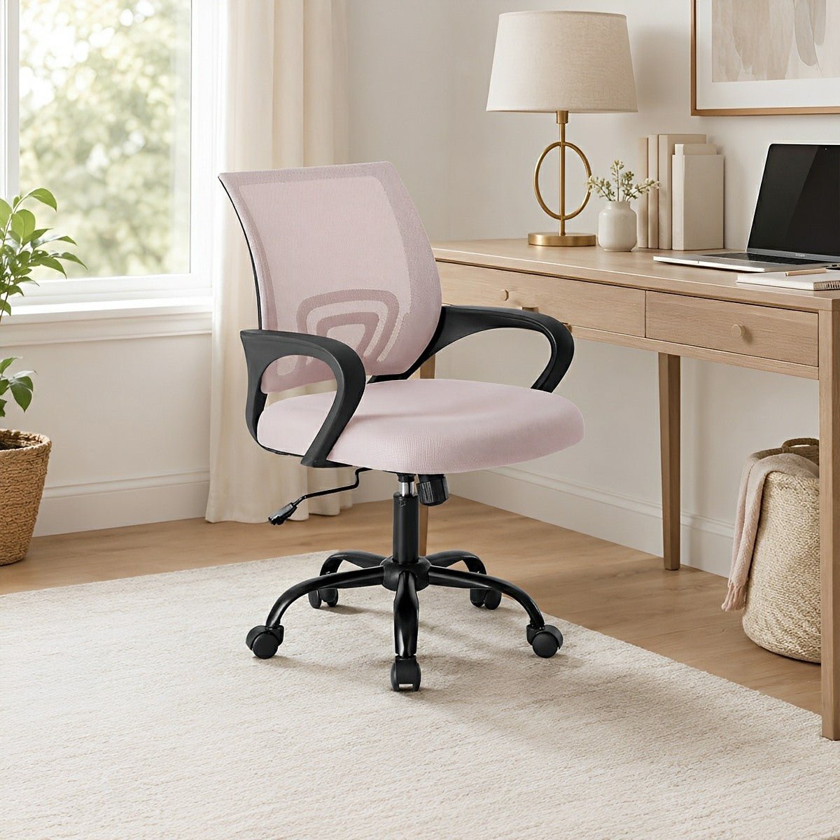 Ergonomic Mid-Back Chair – Lumbar Support & Rocking