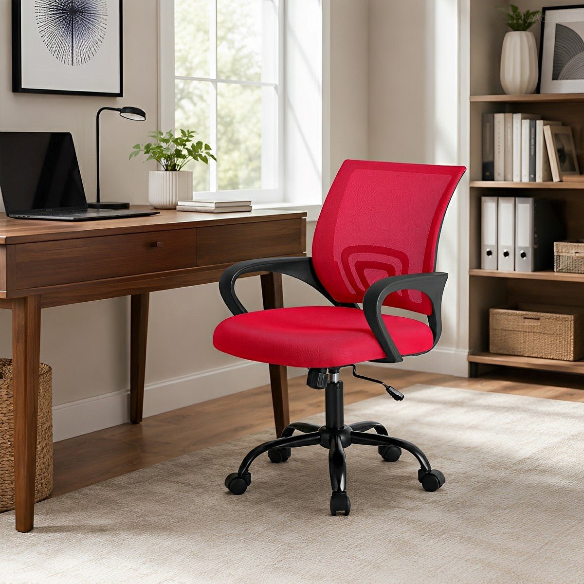 Ergonomic Mid-Back Chair – Lumbar Support & Rocking - Flare Shack