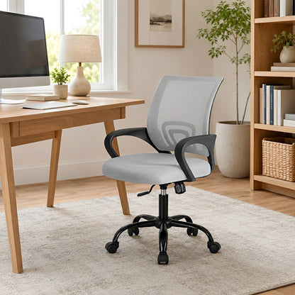 Ergonomic Mid-Back Chair – Lumbar Support & Rocking - Flare Shack