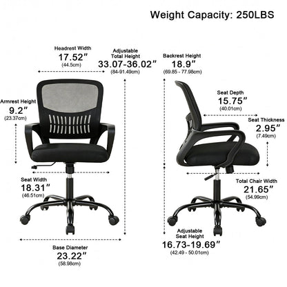 Ergonomic Reclining Office Chair with 350 lbs Capacity
