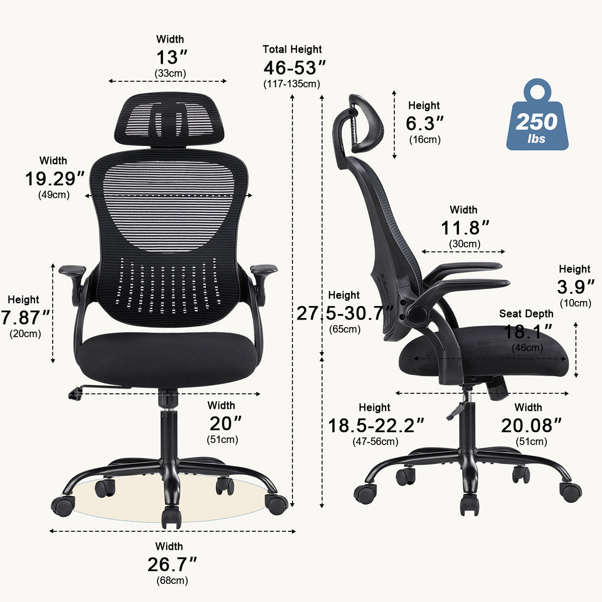Ergonomic Swivel Mesh Office Computer Desk Chair