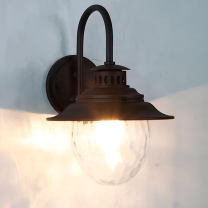 Farmhouse Waterproof Black Horn LED Outdoor Wall Light - Flare Shack