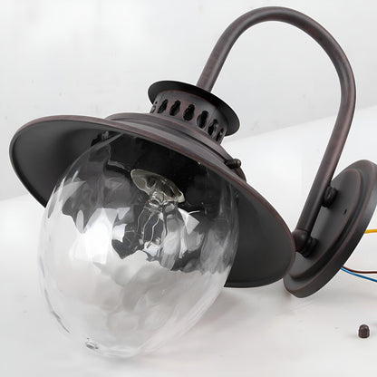 Farmhouse Waterproof Black Horn LED Outdoor Wall Light