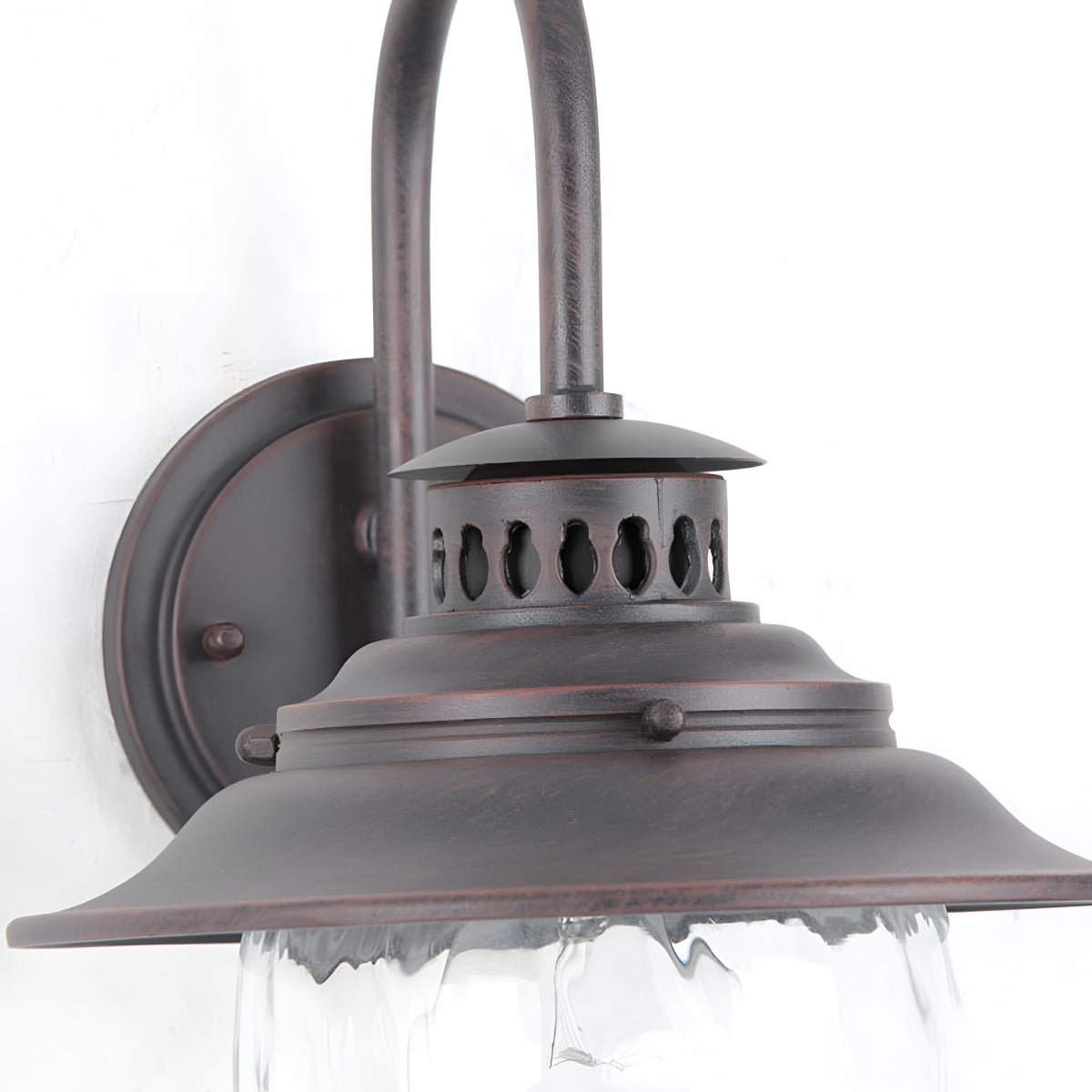 Farmhouse Waterproof Black Horn LED Outdoor Wall Light