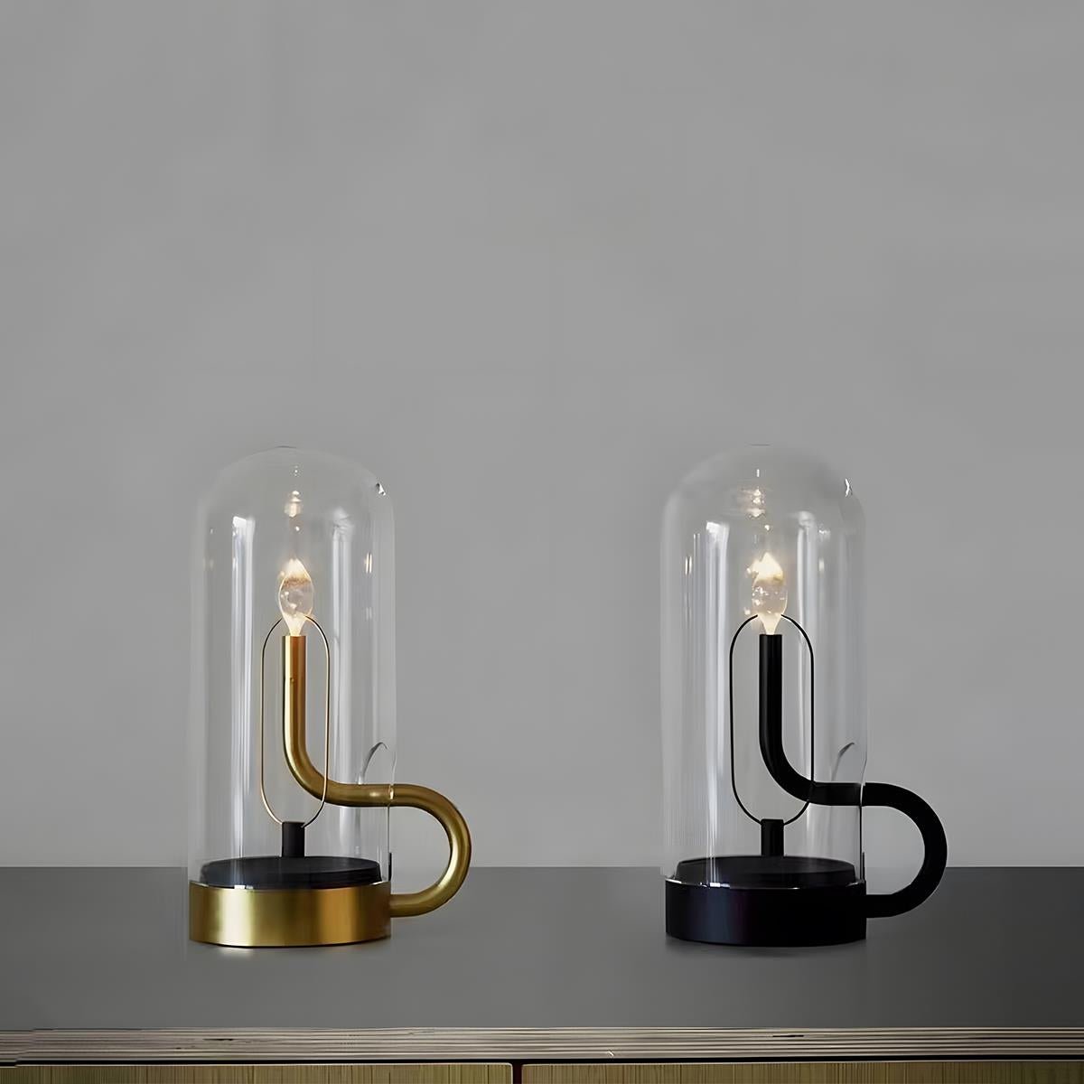 Flame Water Drop Table Lamp with USB Rechargeable