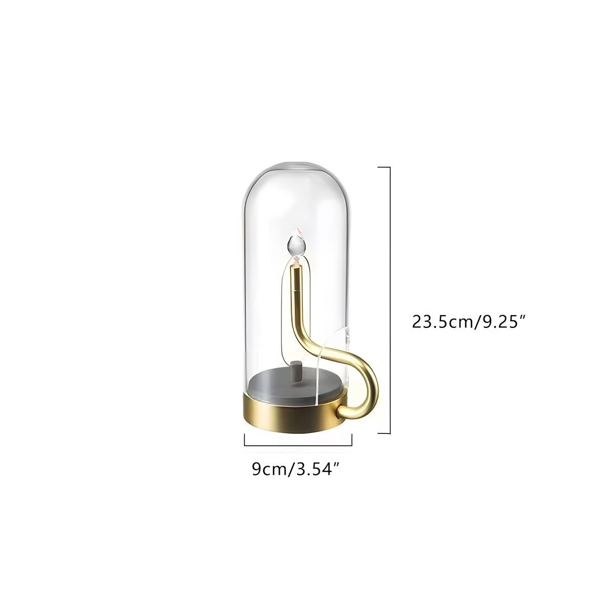 Flame Water Drop Table Lamp with USB Rechargeable
