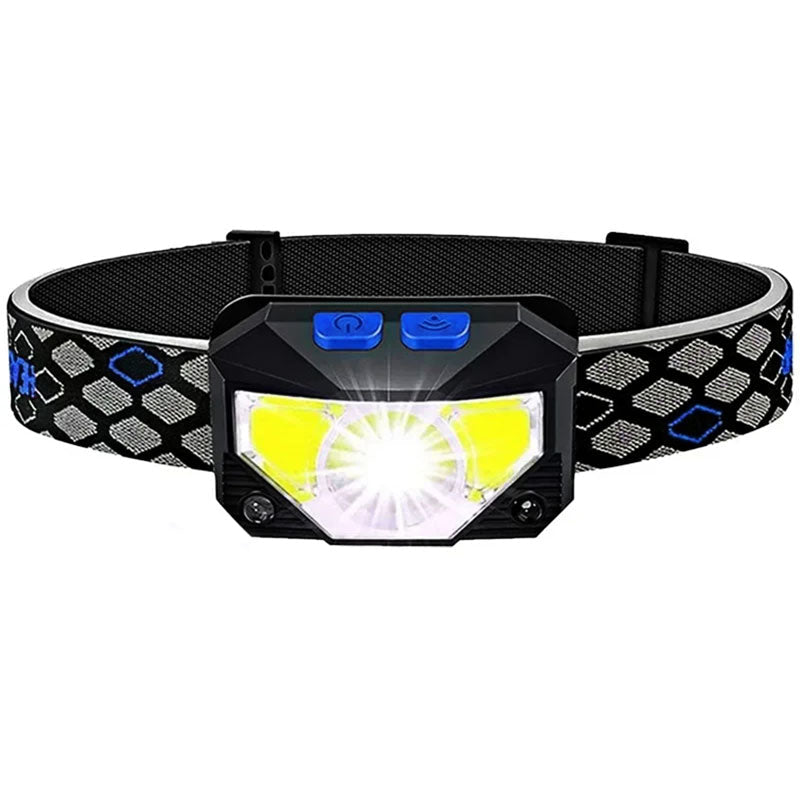 Tactical Head Flashlight Recharge Waterproof Motion Sensor