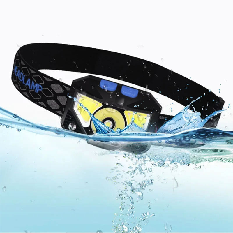 Tactical Head Flashlight Recharge Waterproof Motion Sensor
