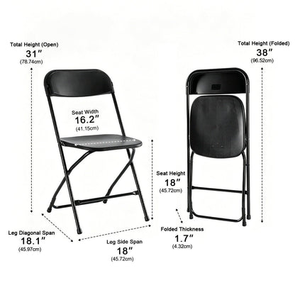 Folding Chair with Cushion – 330 lbs, Lightweight