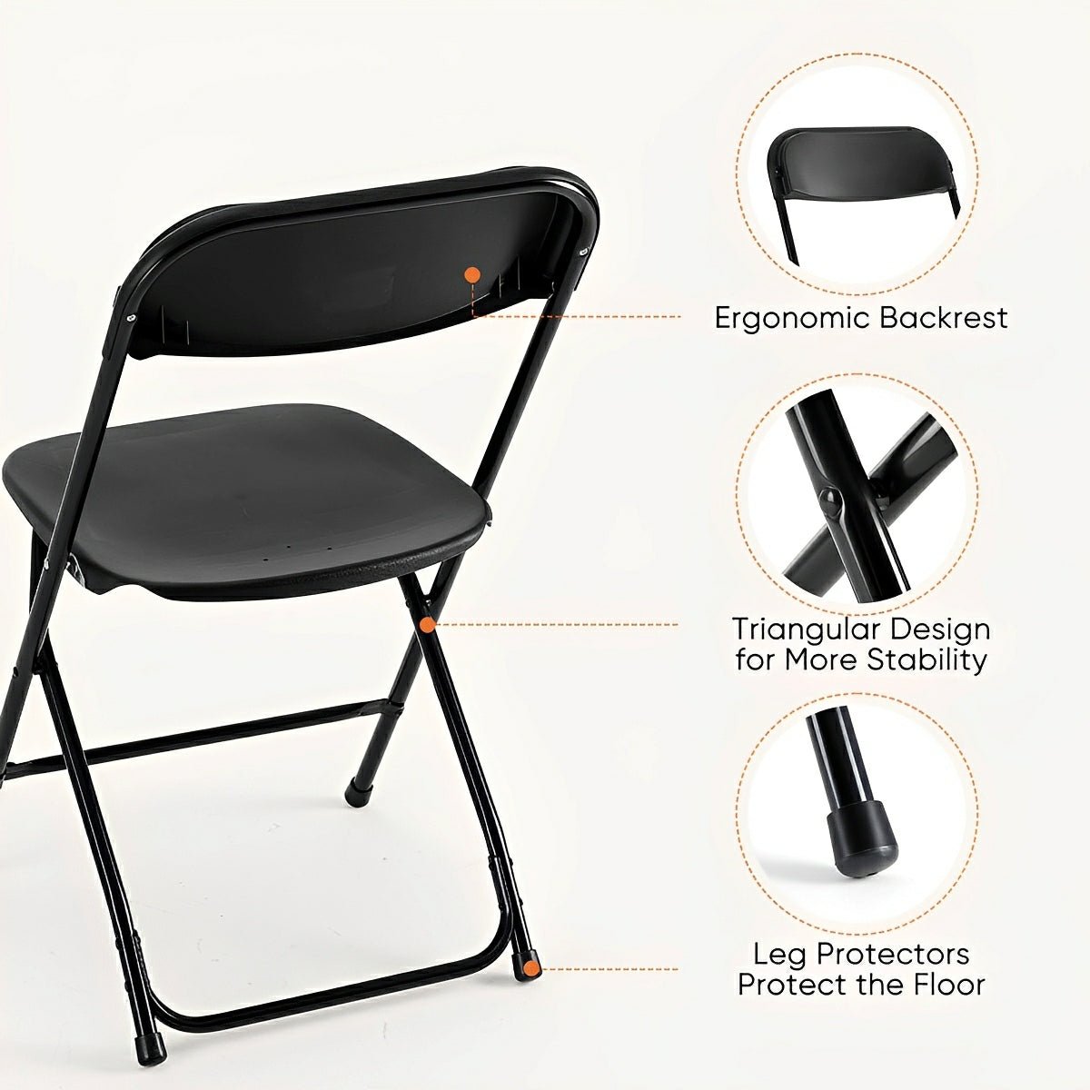 Folding Chair with Cushion – 330 lbs, Lightweight